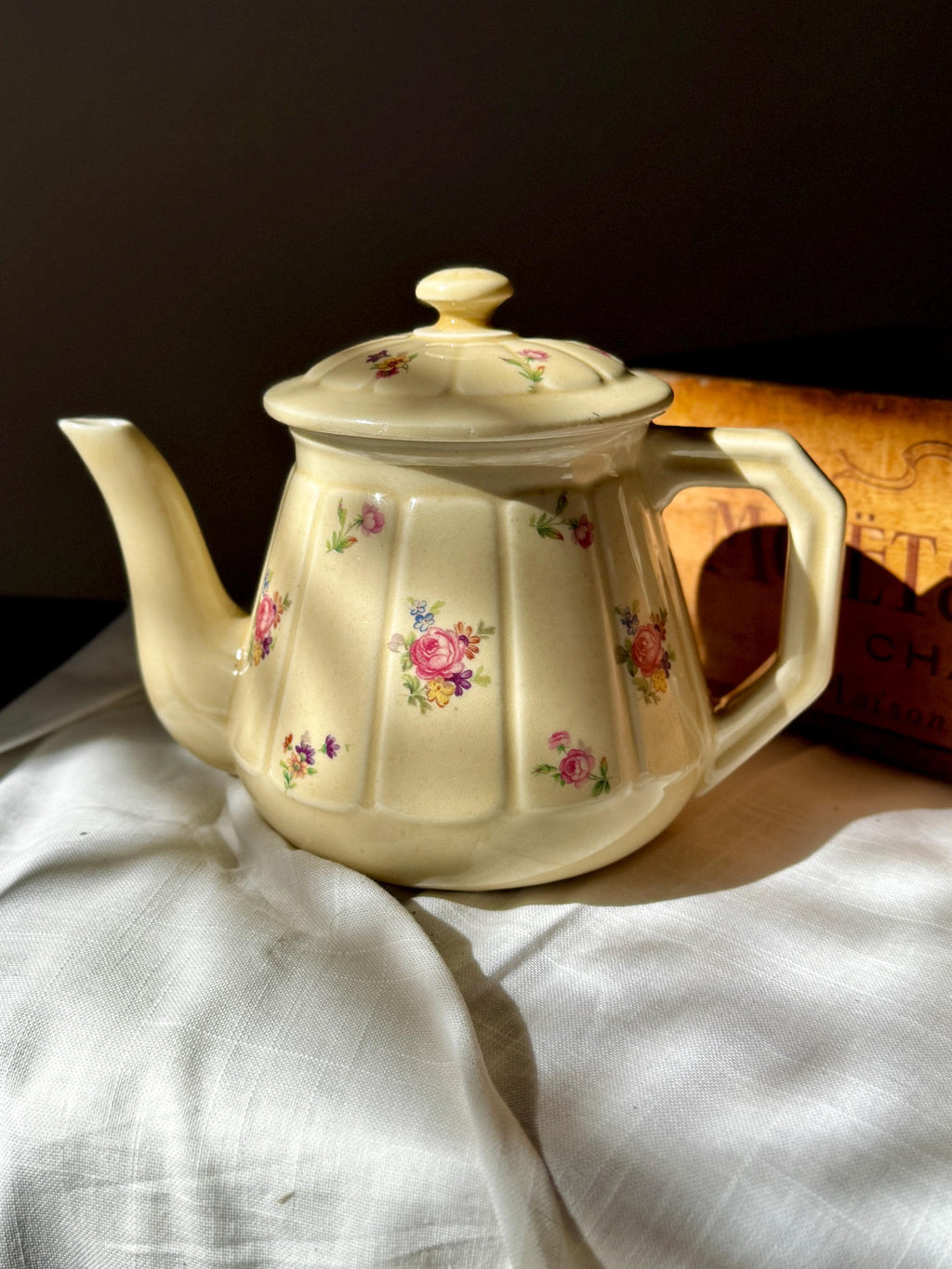 Vintage French Floral Teapot