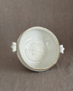 Antique French Ironstone Tureen Base, White Farmhouse Bowl, Rustic French Decor