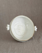 Antique French Ironstone Tureen Base, White Farmhouse Bowl, Rustic French Decor
