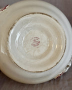 Antique French Terre de Fer Tureen, Red Transferware Soup Tureen