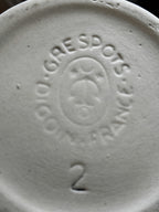 Close-up of the impressed DIGOIN GRESPOTS FRANCE factory mark
