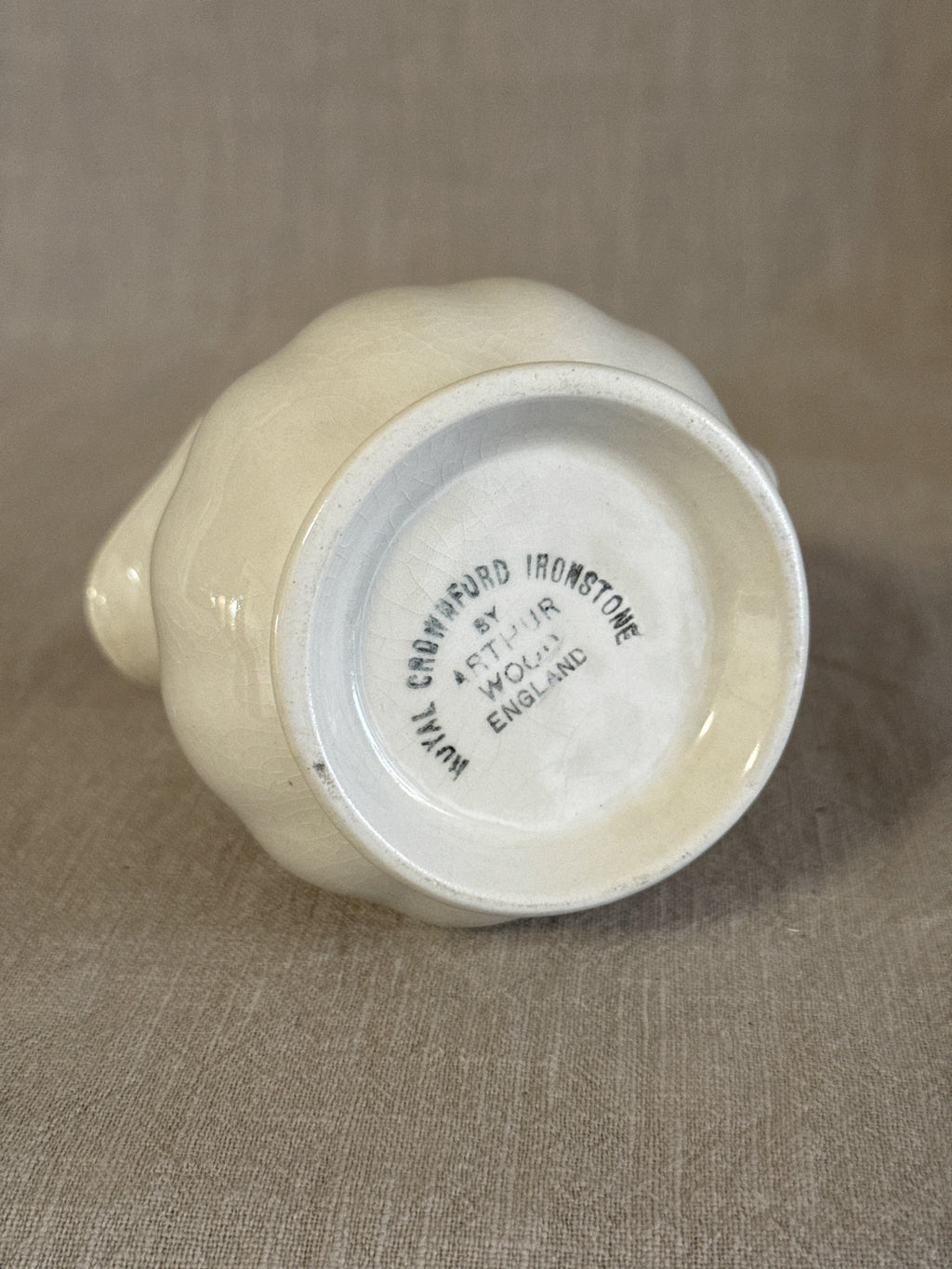 Base printed Royal Crownford Ironstone by Arthur Wood England