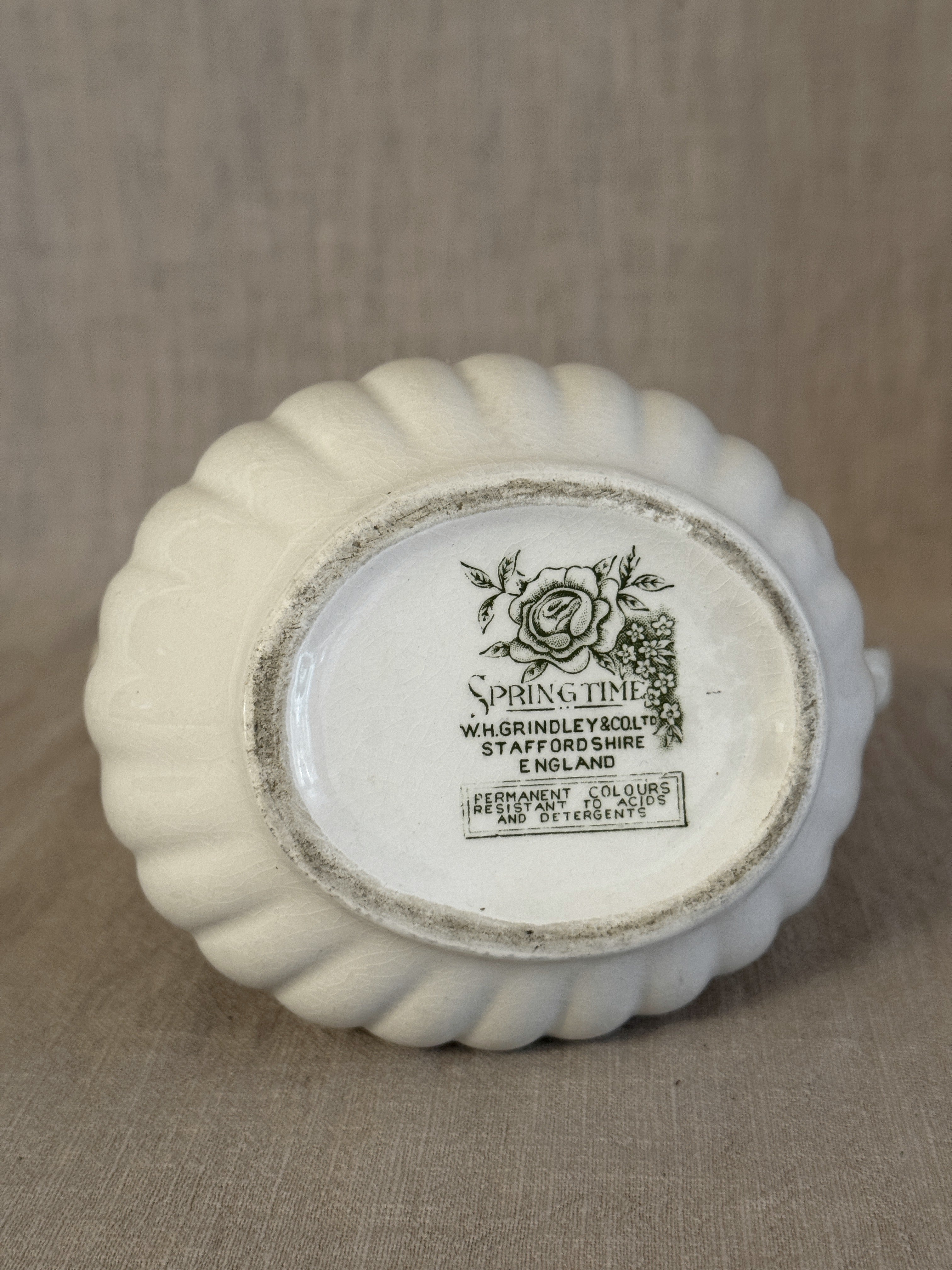 Base printed Springtime W.H. Grindley and Co Ltd Staffordshire England