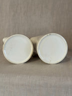 The two jugs on their sides showing both bases
