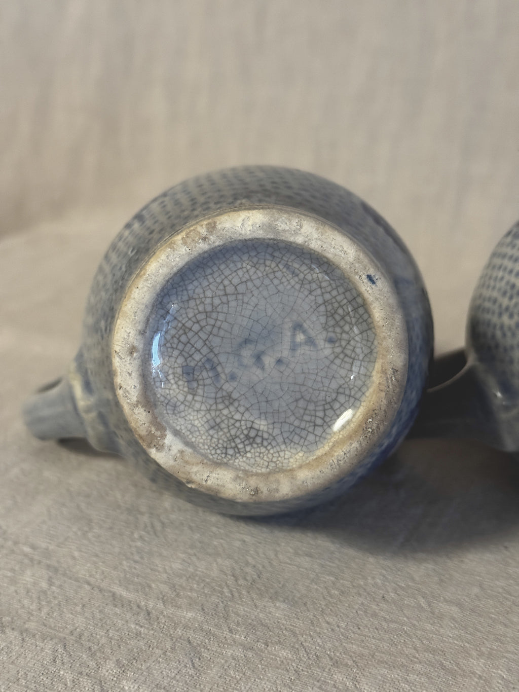 The three jug bases seen in a row