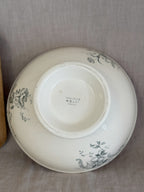 Underside of the French saladier showing the printed Terre de Fer H.B. & Cie Pornic mark
