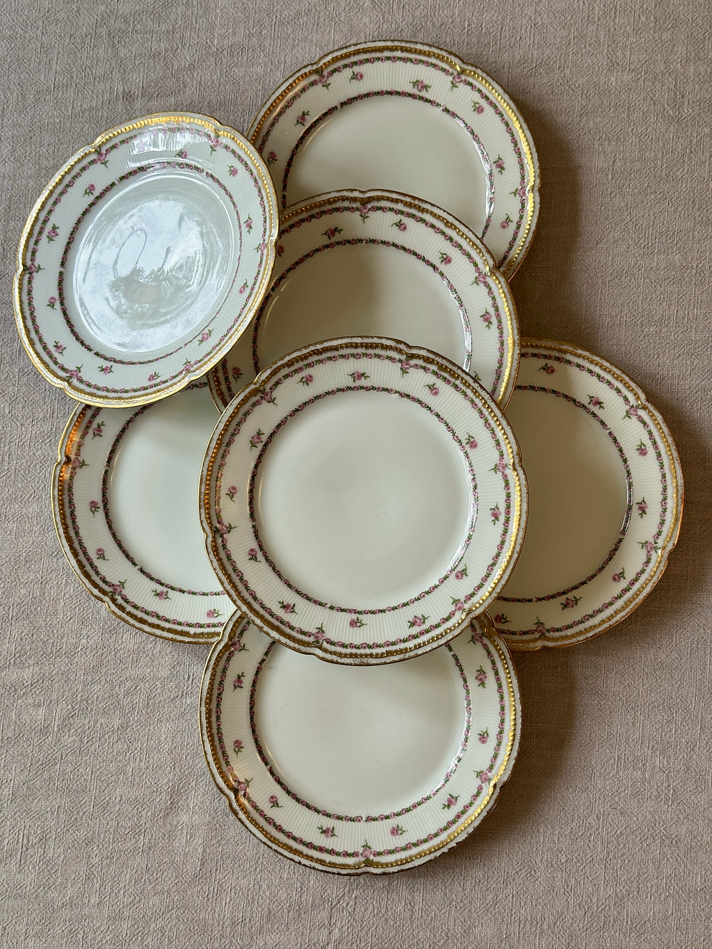 The Limoges Rosebud Plates