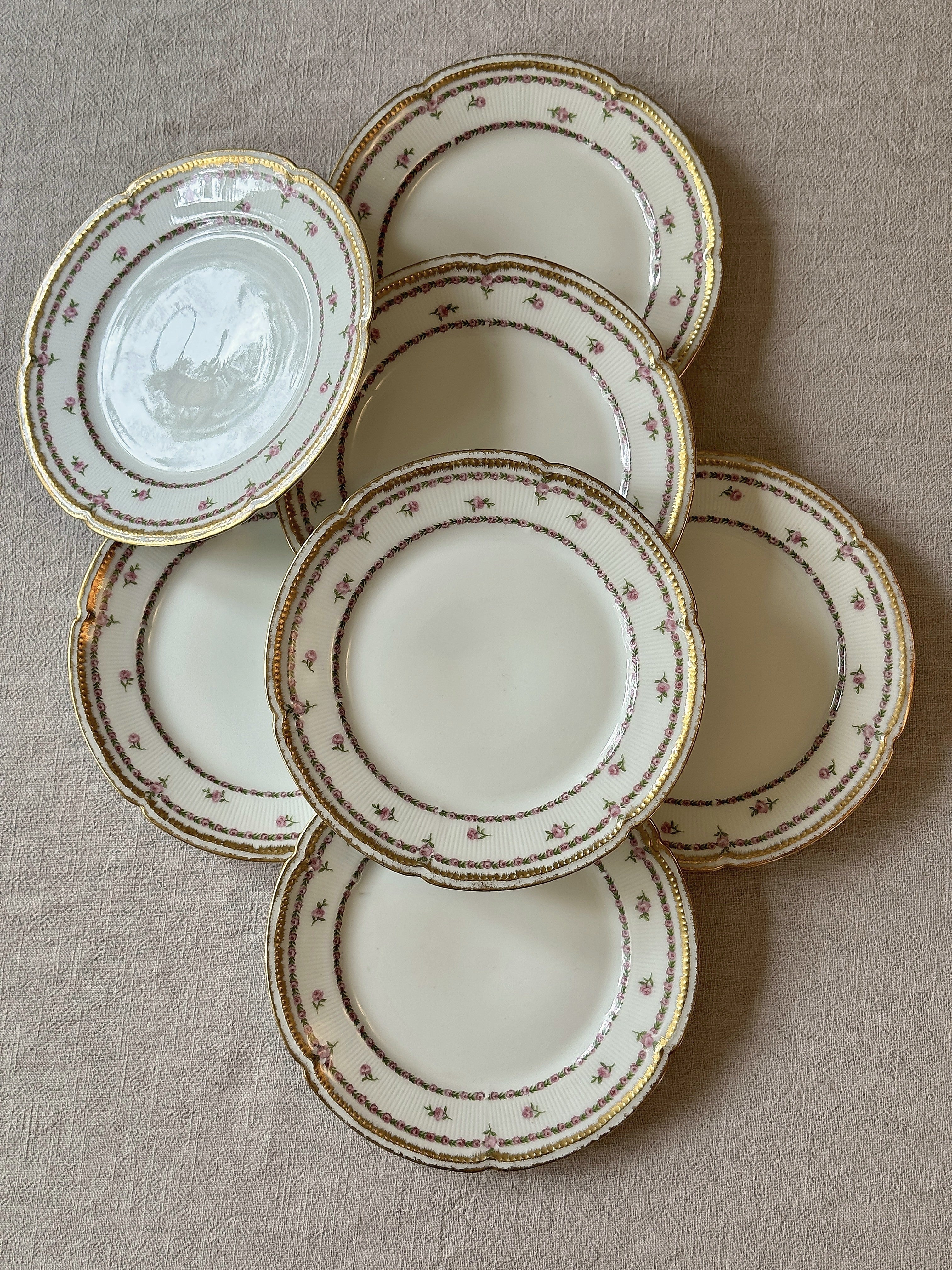 The Limoges Rosebud Plates