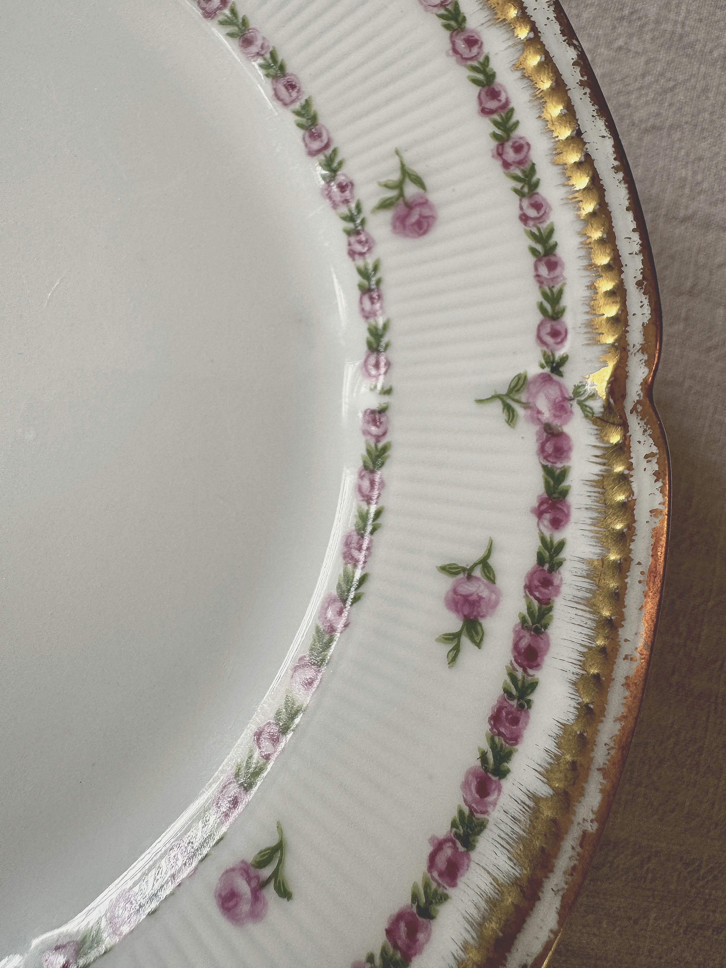 The Limoges Rosebud Plates