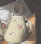 Vintage French Floral Teapot