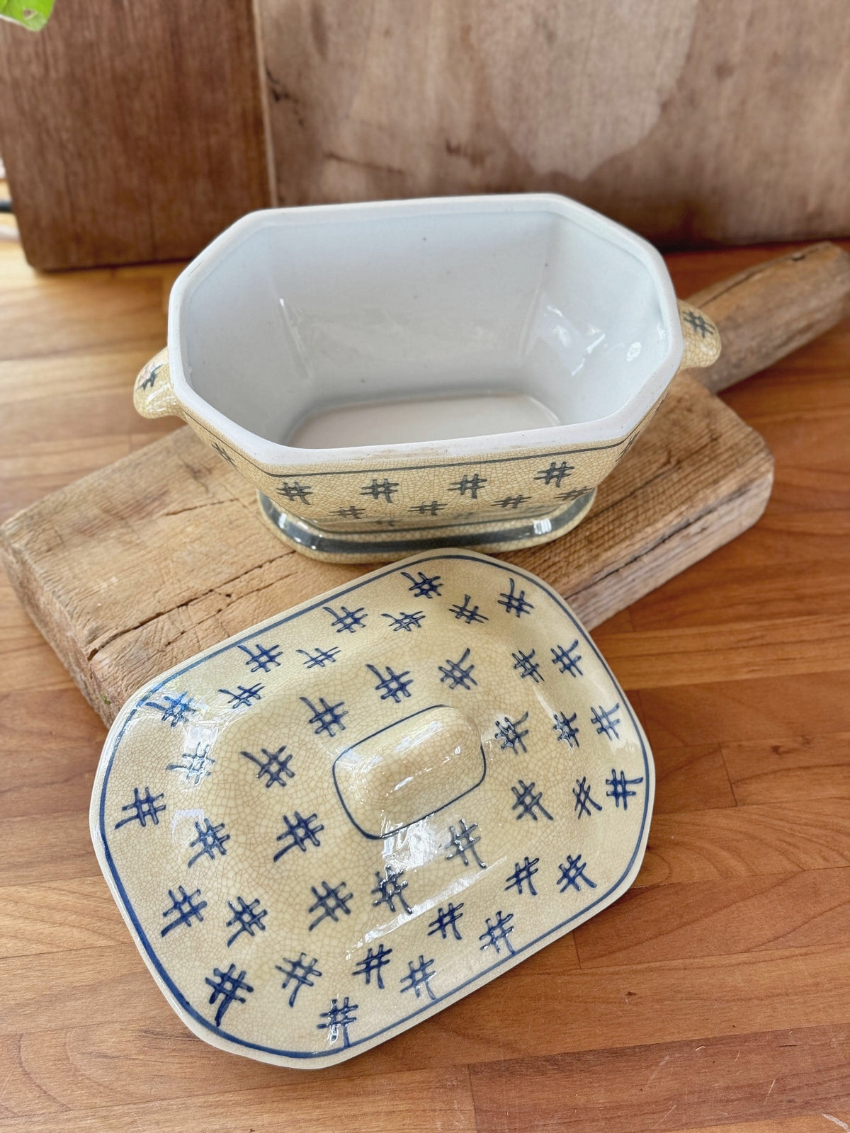 Vintage Ironstone Covered Tureen - lid