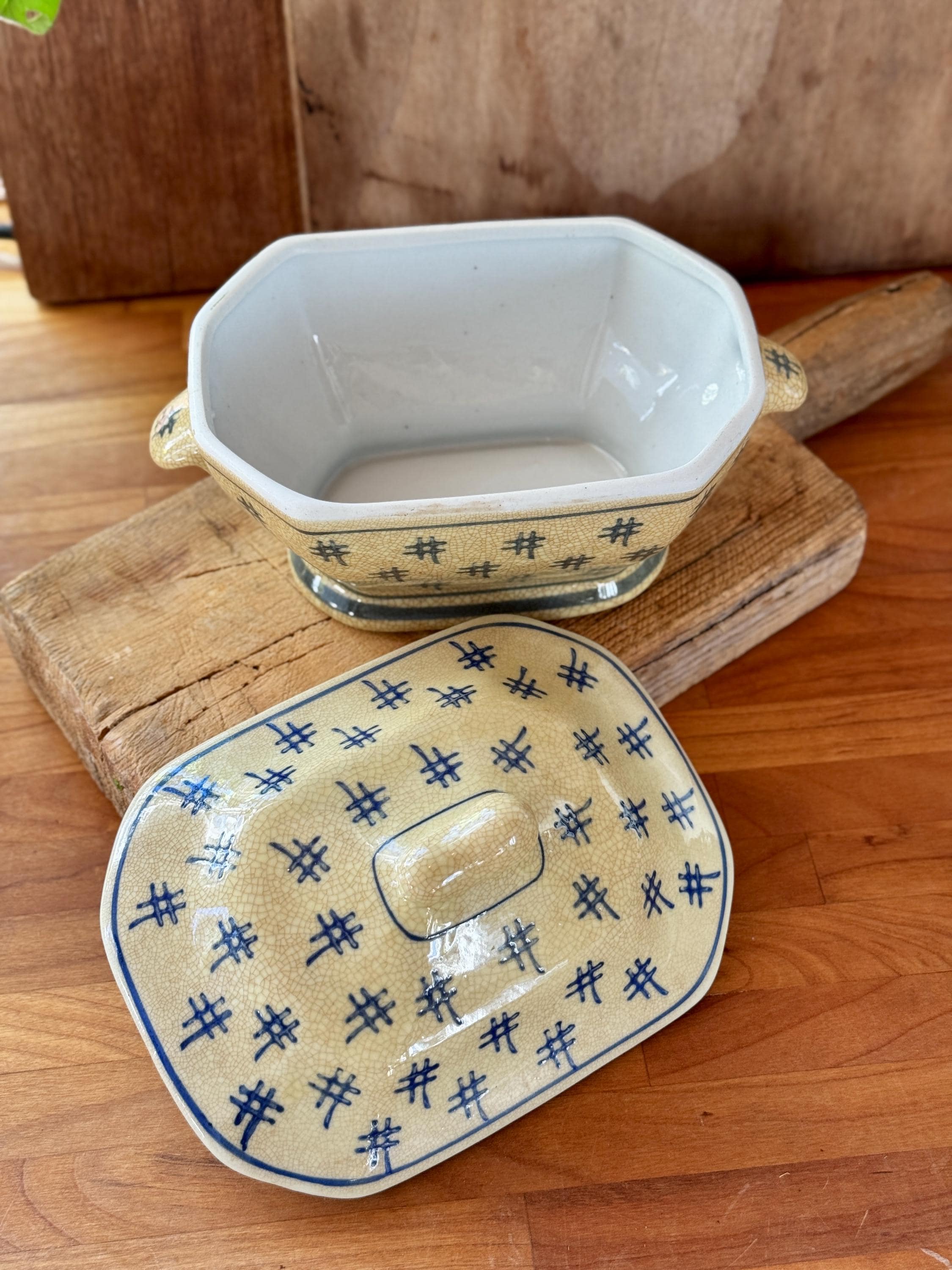 Vintage Ironstone Covered Tureen - lid