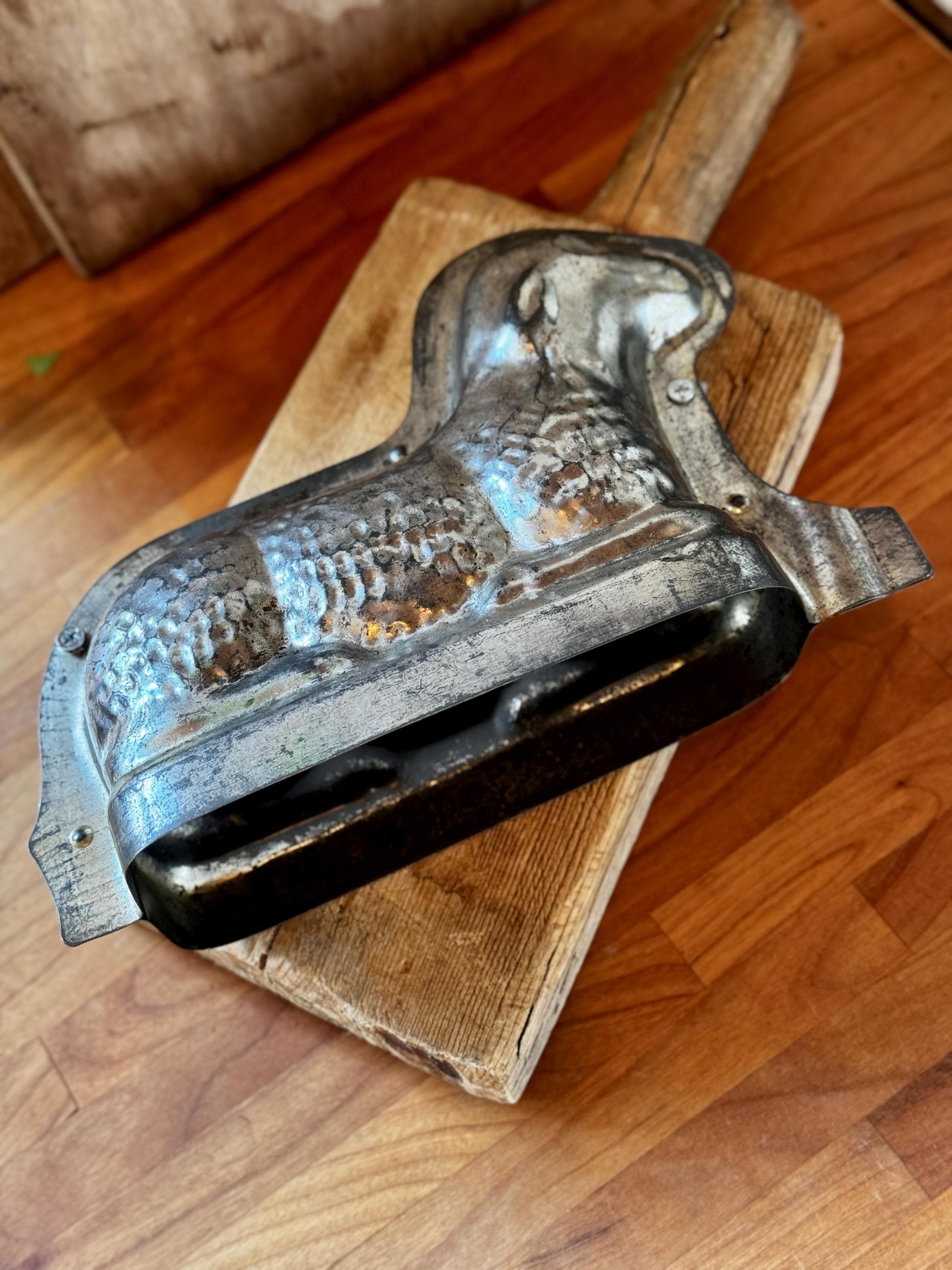 Vintage Lamb Chocolate Mold - open