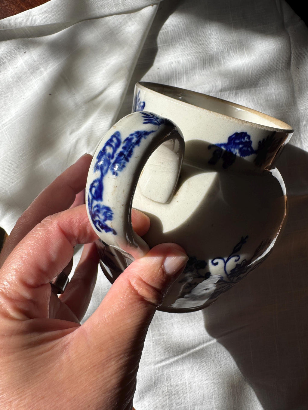 French Terre de Fer Blue Jug - 3