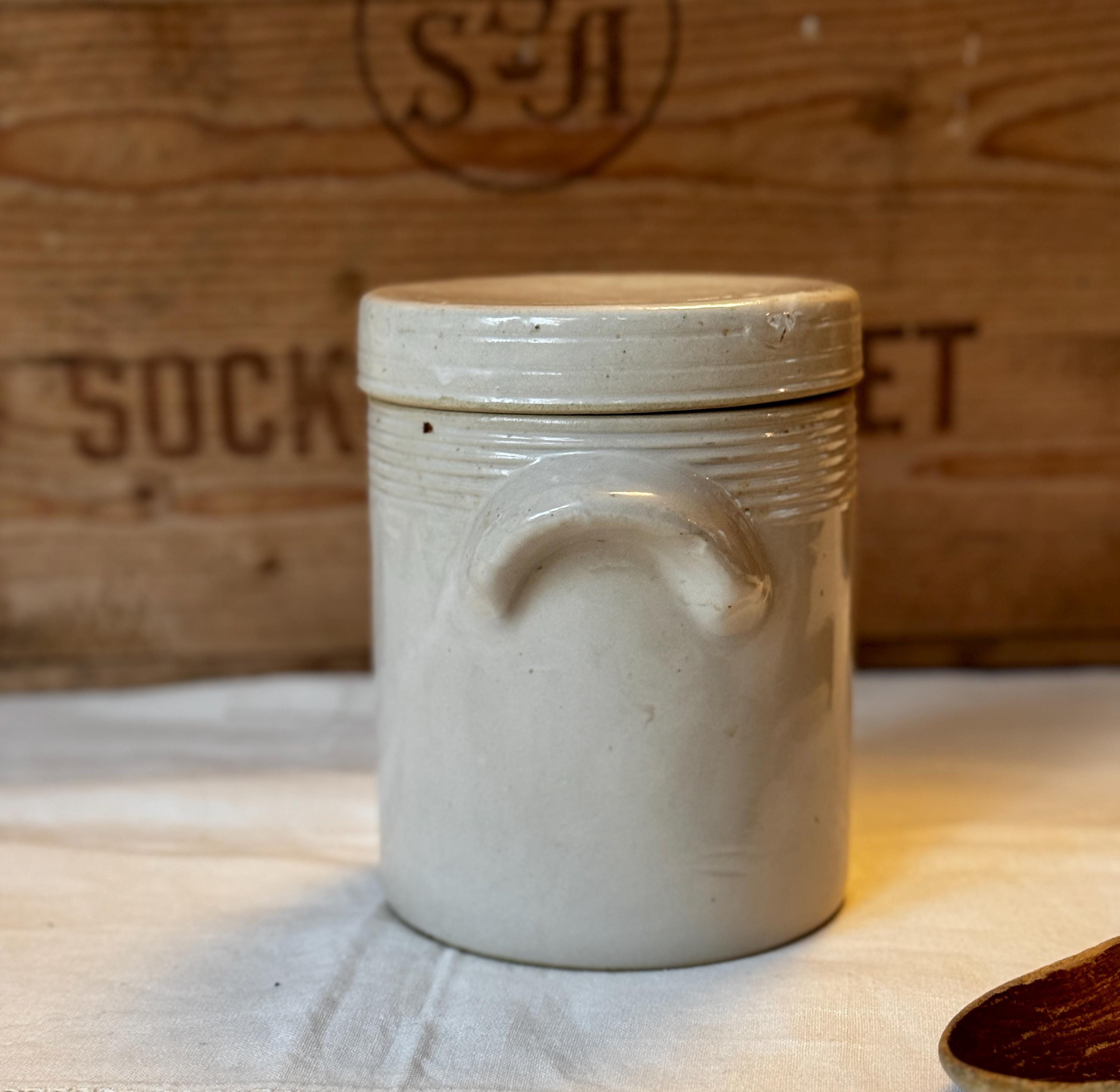 French Stoneware Confit Pot - 4