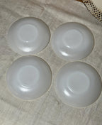 Minimalist Milk Glass Cups Set - 4